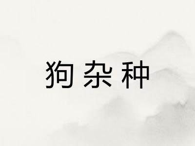狗杂种 狗杂种