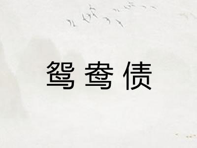 鸳鸯债 鸳鸯债