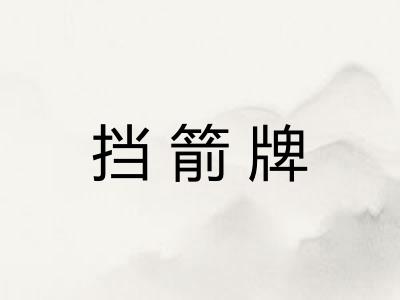 挡箭牌 挡箭牌