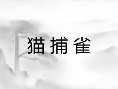 猫捕雀 猫捕雀
