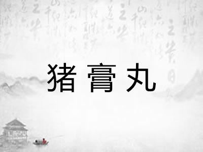 猪膏丸 猪膏丸