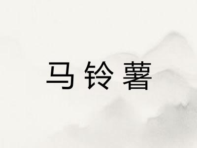 马铃薯 马铃薯