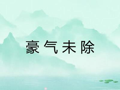 豪气未除