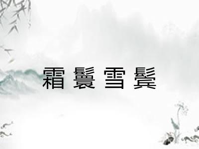 霜鬟雪鬓 霜鬟雪鬓