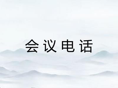 会议电话 会议电话