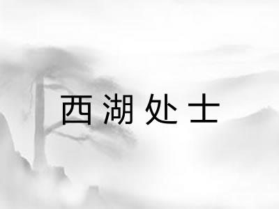 西湖处士 西湖处士