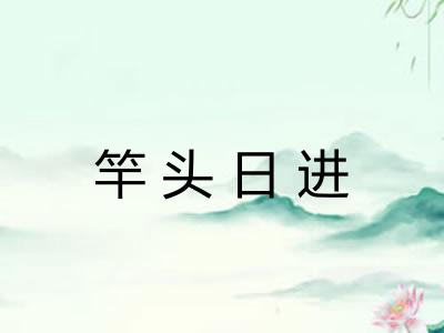 竿头日进 竿头日进