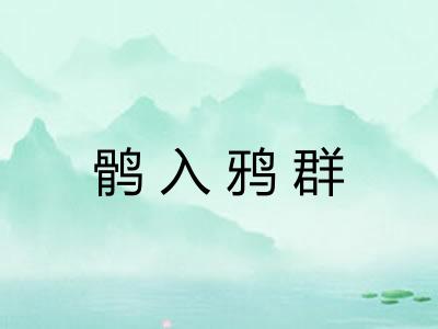 鹘入鸦群 鹘入鸦群