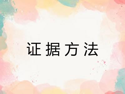 证据方法 证据方法