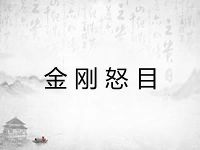 金刚怒目 金刚怒目