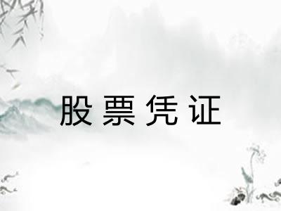 股票凭证 股票凭证