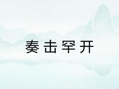 奏击罕开 奏击罕开