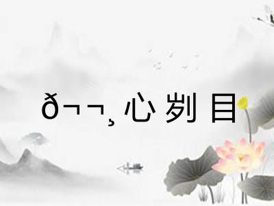 ?心刿目 ?心刿目