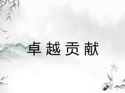 卓越贡献 卓越贡献