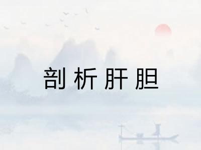 剖析肝胆 剖析肝胆