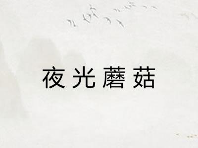 夜光蘑菇 夜光蘑菇