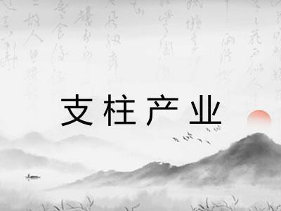 支柱产业 支柱产业