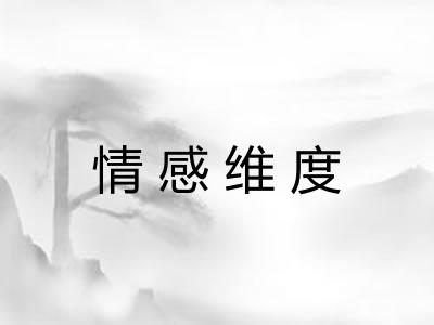 情感维度 情感维度