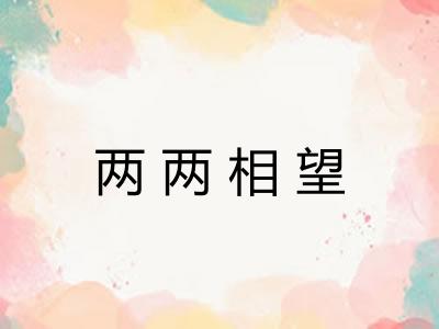 两两相望 两两相望