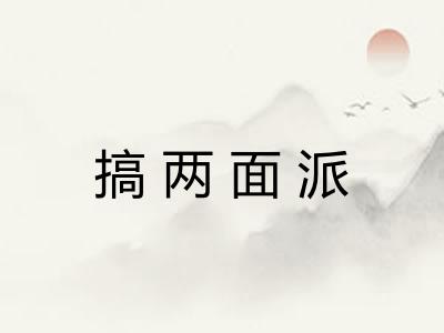 搞两面派