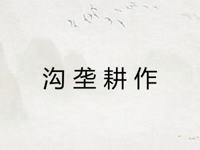 沟垄耕作 沟垄耕作