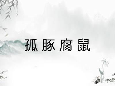 孤豚腐鼠 孤豚腐鼠