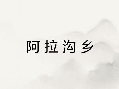 阿拉沟乡 阿拉沟乡