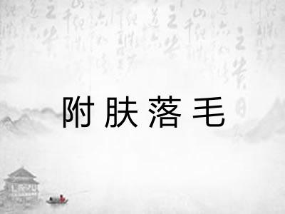 附肤落毛 附肤落毛
