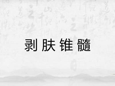 剥肤锥髓