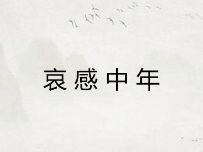 哀感中年
