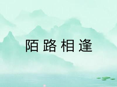 陌路相逢 陌路相逢
