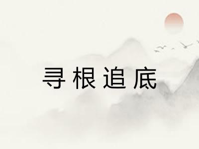 寻根追底