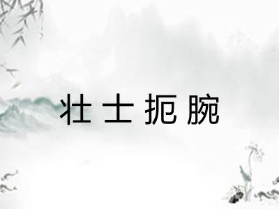 壮士扼腕