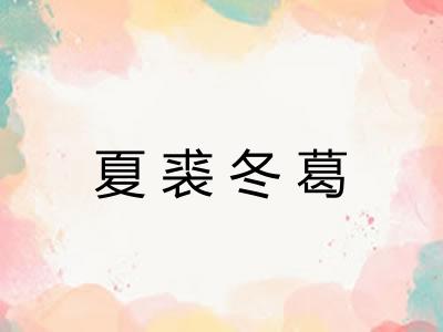 夏裘冬葛 夏裘冬葛