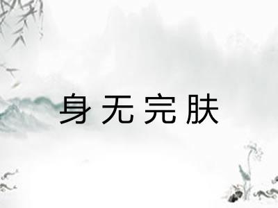 身无完肤 身无完肤