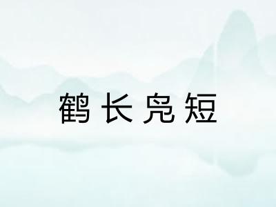 鹤长凫短