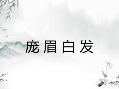 庞眉白发 庞眉白发