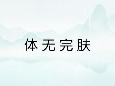 体无完肤 体无完肤