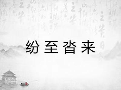 纷至沓来