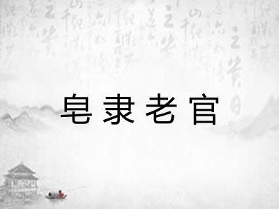 皂隶老官 皂隶老官
