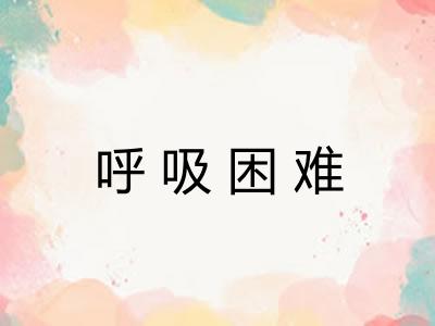 呼吸困难 呼吸困难