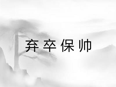 弃卒保帅 弃卒保帅