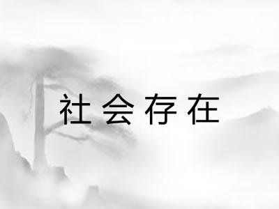 社会存在 社会存在