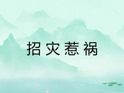 招灾惹祸 招灾惹祸
