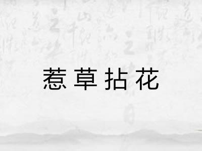 惹草拈花