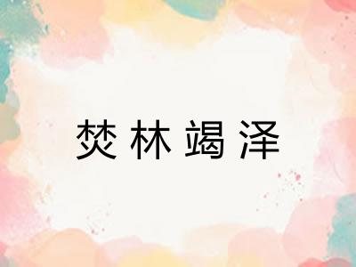 焚林竭泽 焚林竭泽