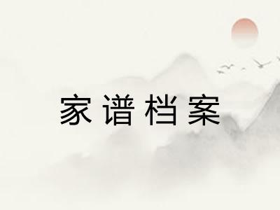 家谱档案
