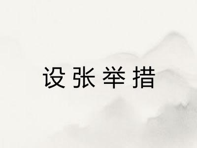 设张举措