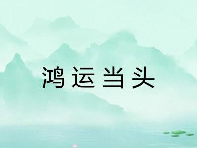 鸿运当头
