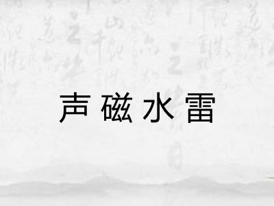 声磁水雷 声磁水雷